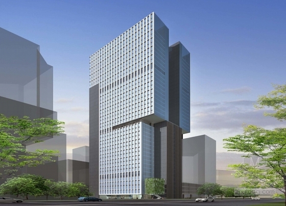 [广东]超高层知名地产办公楼设计方案文本（知名事务所）-超高层知名地产办公楼设计效果图