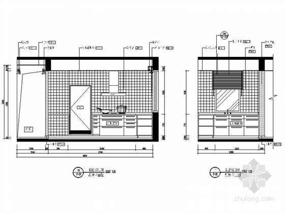 [三亚]现代风格度假公寓小居室室内空间装修施工图立面图