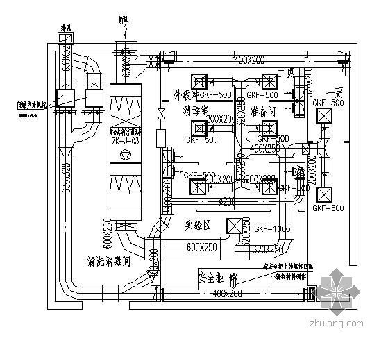 某大学P2生物实验室净化空调图-3