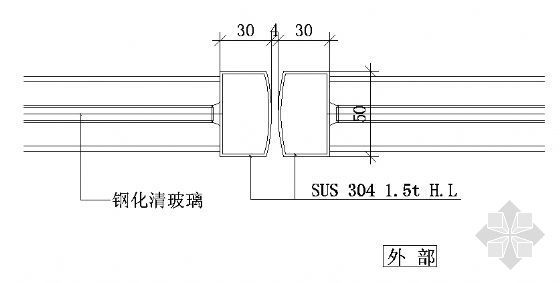 建筑断面详细图资料下载-金属门-平断面详细图10