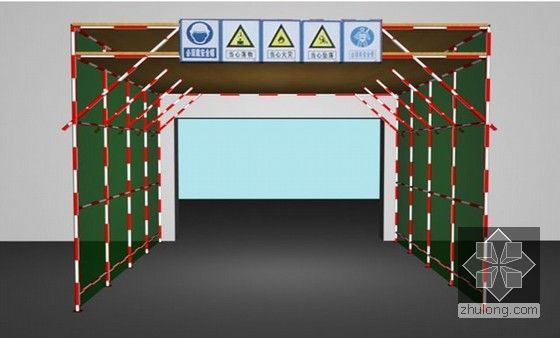 [辽宁]住宅楼工程投标施工组织设计（技术标、总平面图）-安全通道口防护效果