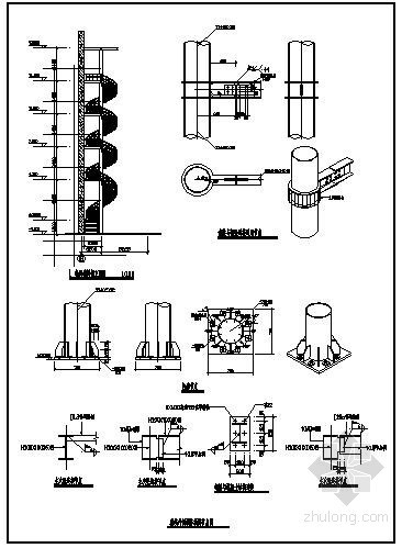 消防水泵基础节点图资料下载-某轴线外侧消防楼梯节点图
