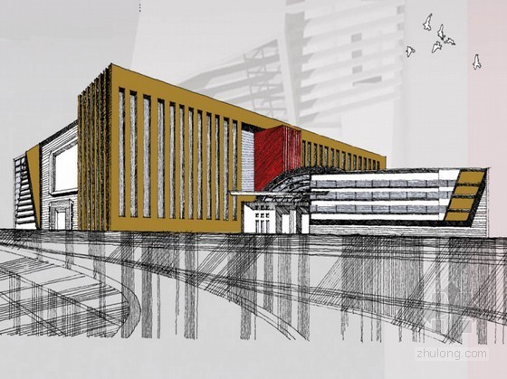 安徽建筑资料资料下载-[学生设计]高等学校图书馆设计