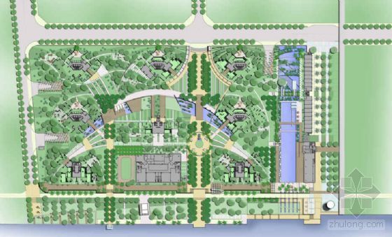 商业街景观设计案例草图资料下载-[广东]居住区景观设计方案