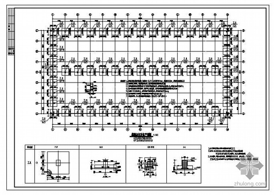 机械厂总平面施工图资料下载-某机械厂厂房结构图