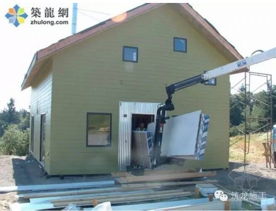 国外建筑装修工程纸面石膏板施工现场照片-材料进场 