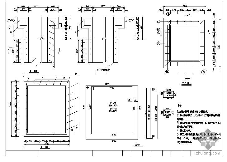 双孔4x2.5m箱涵资料下载-2×2.5m抗滑桩详图