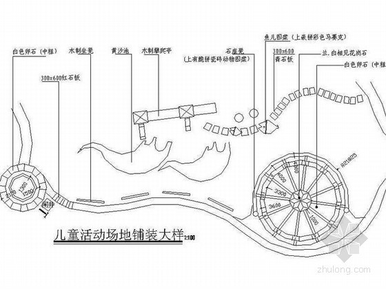 景观设计儿童活动场地资料下载-某儿童活动场地及水池施工图