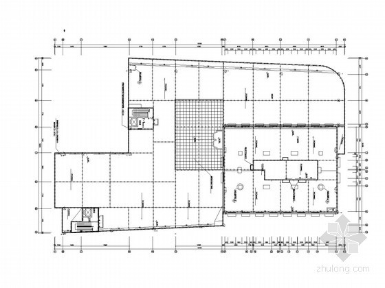 [上海]综合商务办公大厦全套电气施工图纸（甲级设计院 商场及办公式公寓）-屋顶防雷平面图 