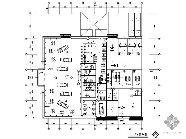 汽车美容4s店室内装修资料下载-[浙江]某汽车4S店装饰设计图