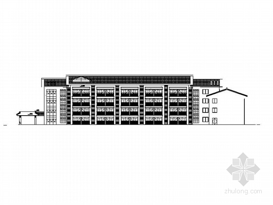 福利院设计施工图资料下载-[河北]4层社会福利院中心（老人疗养院）建筑施工图（含养护楼、老年公寓等）