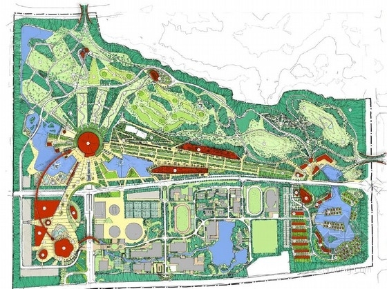 大型主题公园景观规划设计资料下载-[武汉]主题公园景观规划设计方案