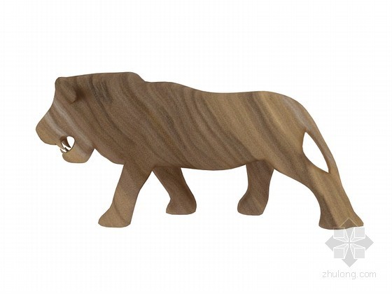 狮子拉手3d模型资料下载-狮子装饰3D模型下载
