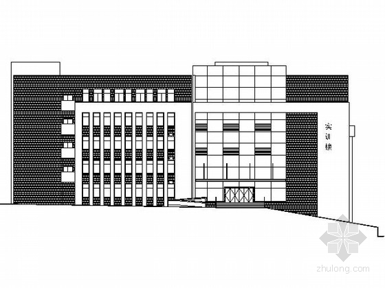 实训楼建筑设计图纸资料下载-[湖南]某学院五层实训楼建筑施工图