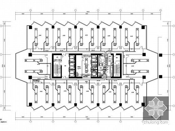 [新疆]酒店办公建筑暖通空调全套设计施工图纸(游泳池、冷热源机房、空调自控)-办公楼通风及空调风系统平面图