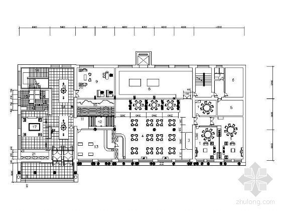 大型建筑餐厅平面设计图资料下载-中餐厅平面设计图