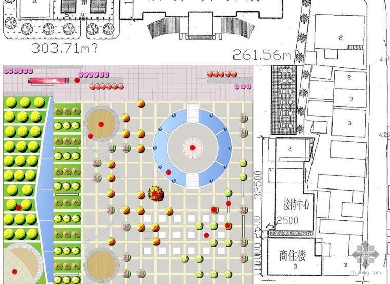 政府前前广场景观资料下载-江苏省某镇政府前广场景观设计方案