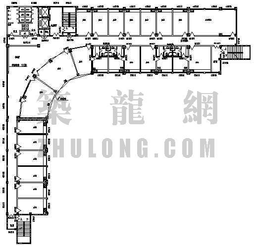 商场办公平面资料下载-某商业办公大厦平面图