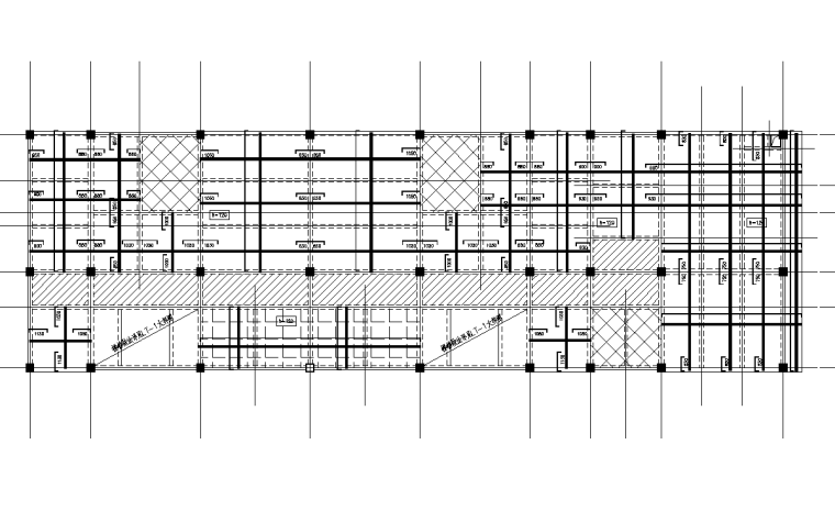 三层框架结构幼儿园工程施工图预算（含图纸，预算书）-二层楼板配筋图1