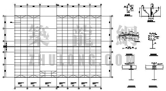钢结构仿古屋面设计图纸资料下载-多层钢结构厂房结构设计图纸