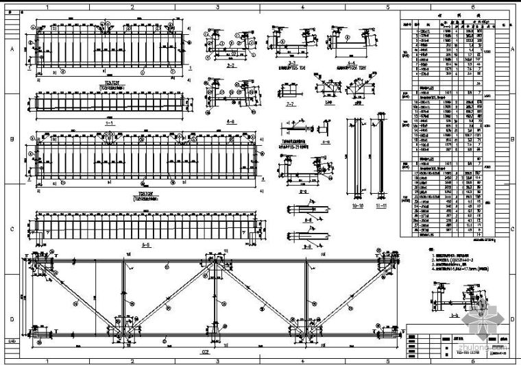 上人屋面木平台详图资料下载-某生产线屋面系统结构节点构造详图