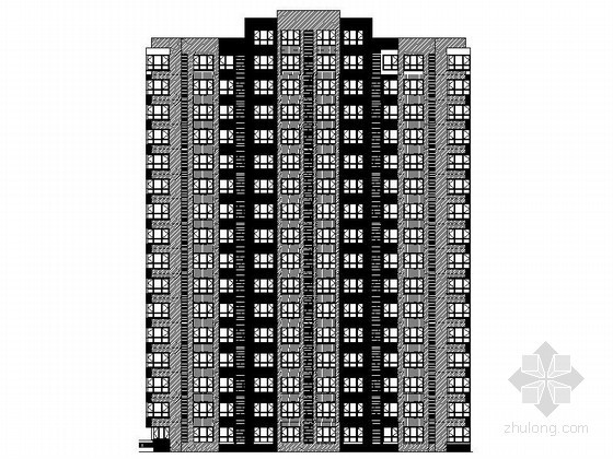 板式建筑八层效果图资料下载-[天津]某小区十八层板式住宅建筑施工图（10、11、21、22号楼）
