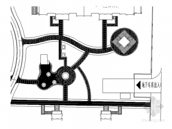 [山西]高品质标杆居住区景观规划施工图-林下广场平面图
