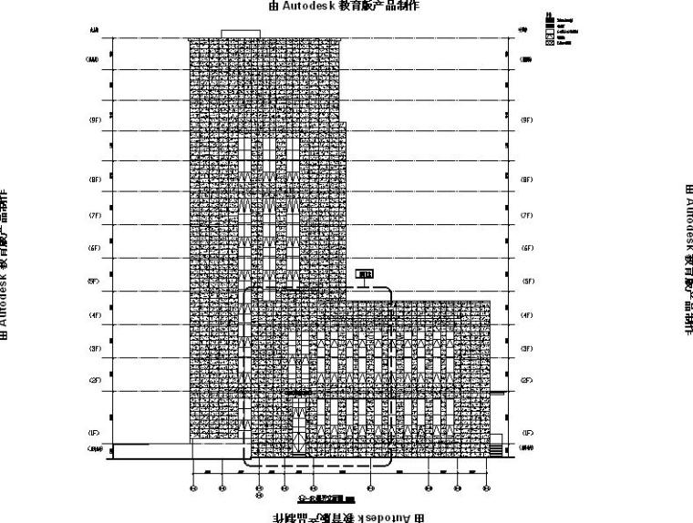 [浙江]高层市级多功能气象局建筑幕墙施工图-高层市级多功能气象局建筑