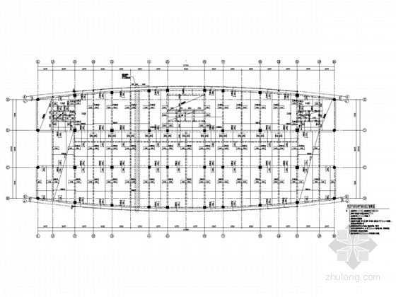 学术办公楼框架结构施工图(静力压桩)-平面结构平面布置及板配筋 