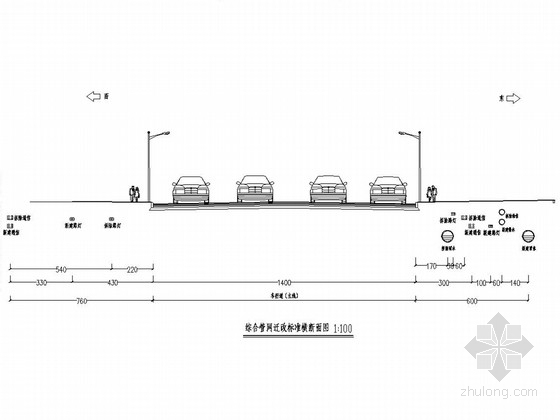 管网迁改施工资料下载-[重庆]城市人行天桥综合管网迁改工程施工图设计12张