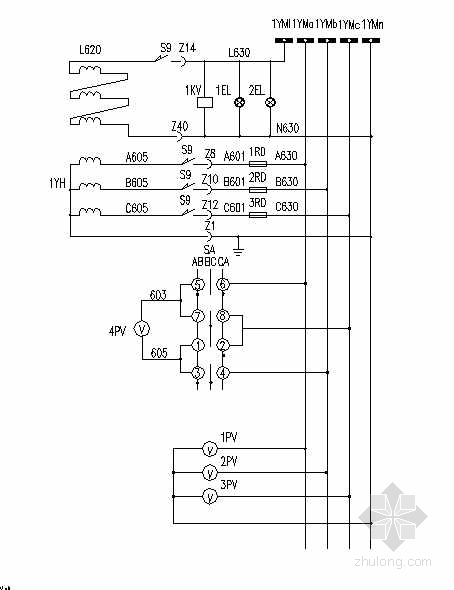 变电一次图纸资料下载-10KV变电所一、二次系统图