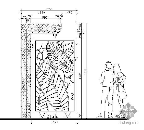 外墙铝材造型施工资料下载-特色造型景墙施工详图