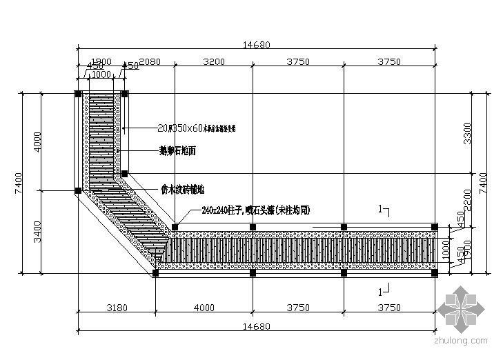 固定在墙上的廊架大样资料下载-景观廊架施工大样图