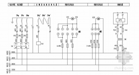 进线原理图资料下载-变电所10KV进线、计量柜、变压器柜原理图