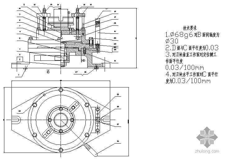 氨制冷课程设计图资料下载-离合齿轮铣槽夹具课程设计图