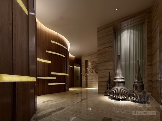 酒店走廊地毯贴图资料下载-酒店走廊3d模型下载
