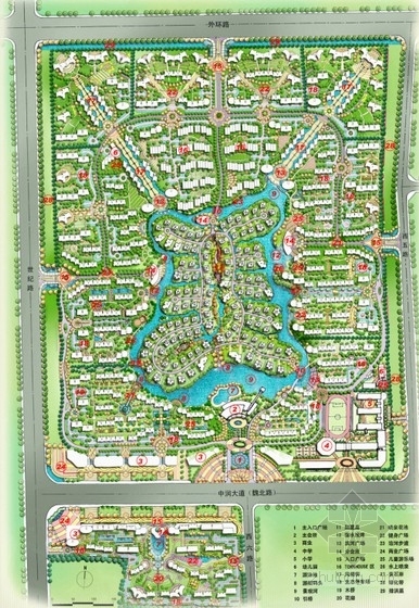 住宅小区园林绿化设计资料下载-[山东淄博]住宅小区景观规划设计文本