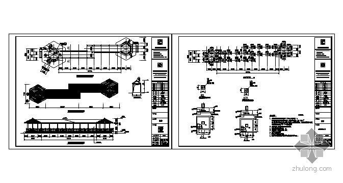 连廊亭施工大样图- 