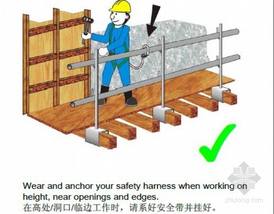 建筑安全宣传挂图资料下载-外资企业建筑施工安全宣传漫画（中英文对照）