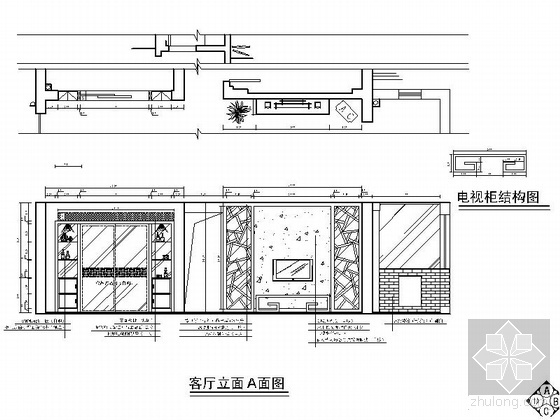 现代中式两室二厅装修图（含效果）- 