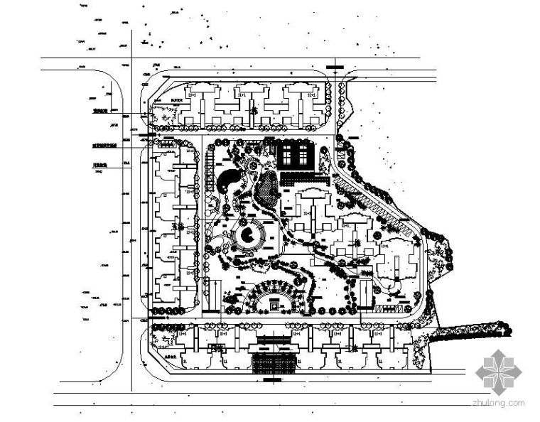 多层住宅区平面图资料下载-某油气田住宅区景观设计总平面图