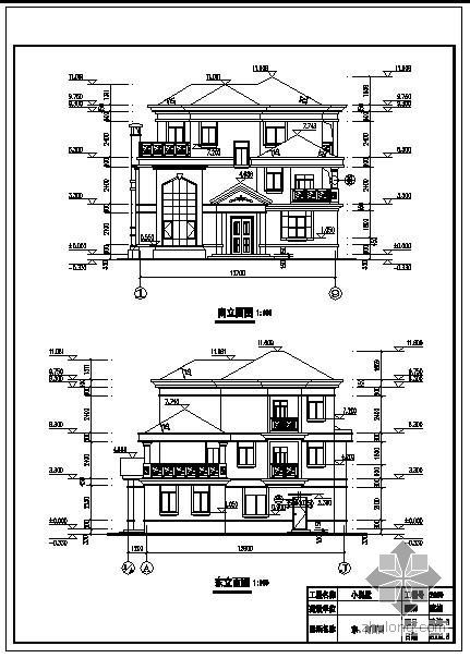 某三层砖混别墅结构设计图资料下载-某三层砖混别墅建筑结构设计图