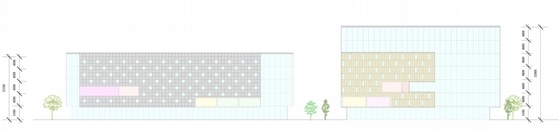 [上海]大型知名商业购物中心建筑设计方案文本-大型知名商业购物中心建筑设计立面图