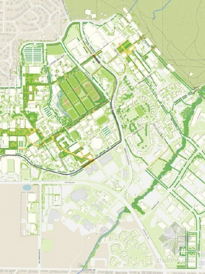 大学校园规划方案设计文本资料下载-[美国]校园景观总体规划方案（二）