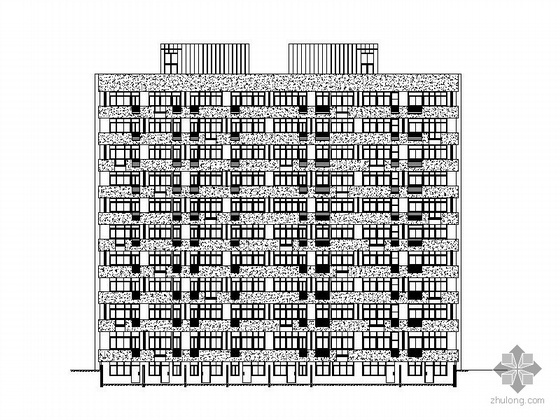 公寓式办公楼装饰图资料下载-某十层公寓式办公楼建筑施工图