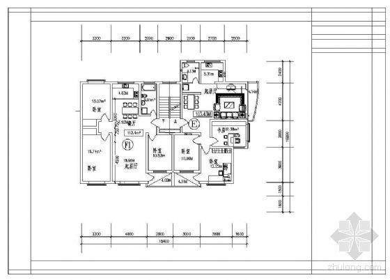 100平米室内su图资料下载-四个（100－110平米）住宅户型平面