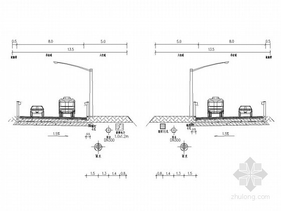 带型地块设计资料下载-喇叭型立交桥排水管线工程设计套图（42张）