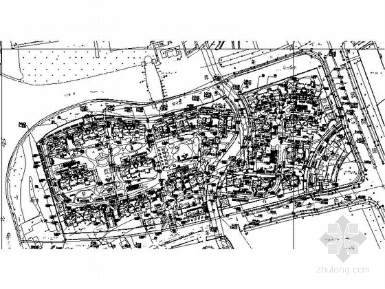 上海老小区平面资料下载-[上海]某豪华小区规划总平面图