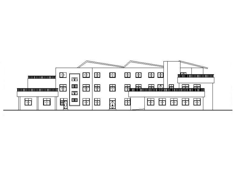 幼儿园的建筑施工图资料下载-[浙江]三层框架结构坡屋顶幼儿园建筑施工图（含效果图）