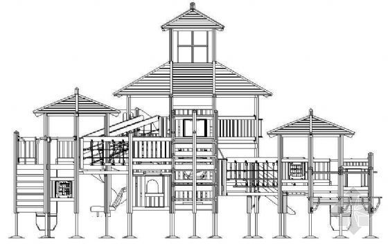儿童室外游乐设施cad资料下载-大型综合儿童游乐设施详图